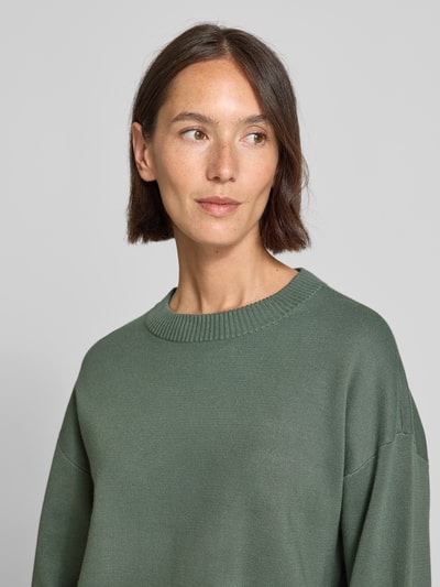 Vero Moda Boxy Fit Strickpullover aus Viskose-Mix Modell 'SILJE' Schilf 3