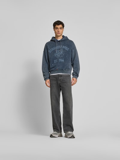 Dsquared2 Oversized Hoodie mit Label-Print Bleu 1