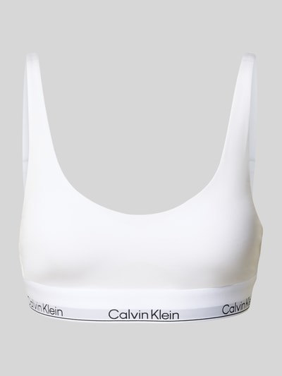 Calvin Klein Underwear Bralette mit Logo-Stitching Weiss 1