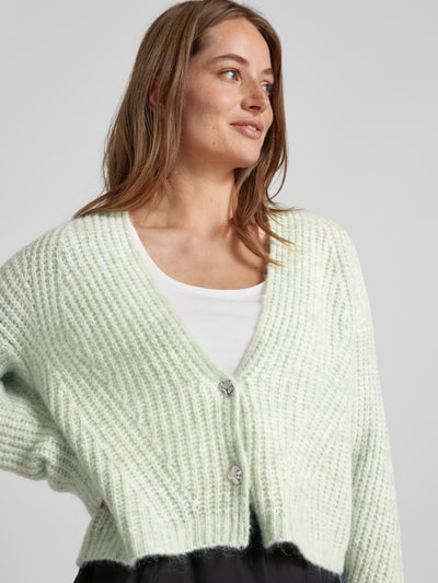 Someday Strickcardigan mit V-Ausschnitt Modell 'Triya' Mint 3