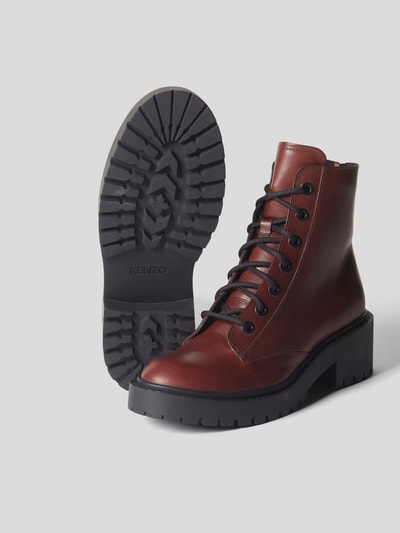 Kenzo Schnürboots aus Leder Dunkelbraun 4