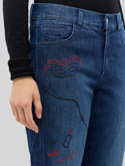 ANGELS straight fit jeans van katoenmix model 'DARLEEN MUSE' Donkerblauw - 3