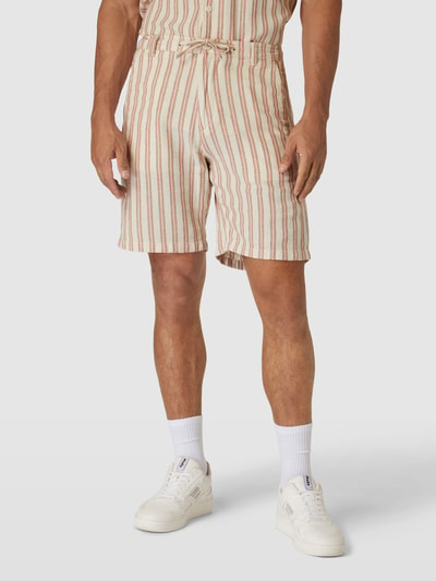 SELECTED HOMME Comfort Fit Bermudas mit Streifenmuster Modell 'BRODY' Offwhite 4