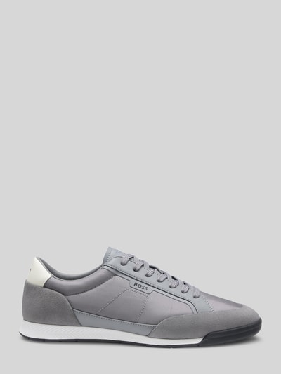 BOSS sneakersy z napisem z logo Średnioszary 5