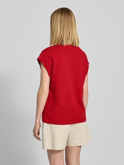 s.Oliver RED LABEL Relaxed Fit T-Shirt aus reiner Baumwolle Rot 5