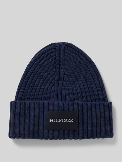 Tommy Hilfiger Muts met labelpatch model MONOTYPE in marineblauw online kopen P C