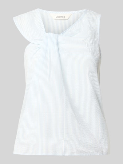 Selected Regular Fit Blusentop aus reiner Baumwolle Modell 'HANNAH' Hellblau 2
