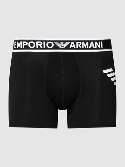 Emporio Armani Obcisłe bokserki z nadrukiem z logo Czarny 2