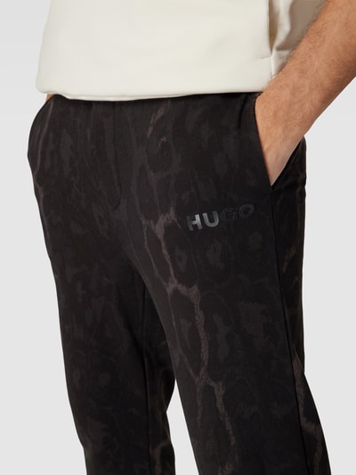 HUGO Sweatpants mit Label-Print Modell 'Danther' Black 3