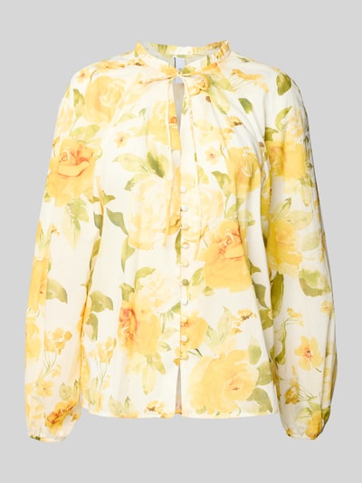 Mango Regular Fit Bluse mit Stehkragen Modell 'MOLLY' Hellgelb 2