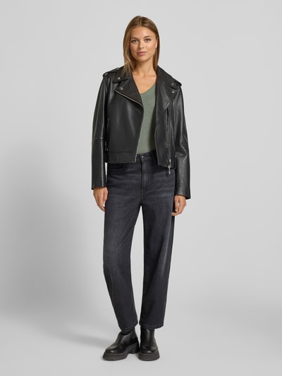 Vero Moda Regular fit shirt met lange mouwen van viscosemix, model 'LAVA' Rietgroen - 1