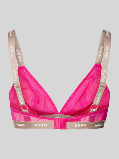 HUGO Triangel-BH mit elastischem Label-Bund Modell 'SPORTY' Pink 3