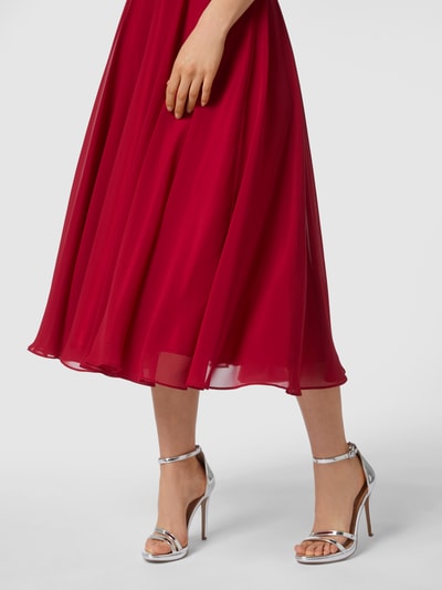 Swing Cocktailkleid mit 3/4-Arm Rot 3