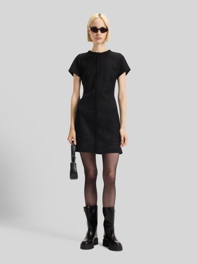 HUGO Regular Fit Etuikleid aus Baumwoll-Bouclé Modell 'KIFARA' Black 1