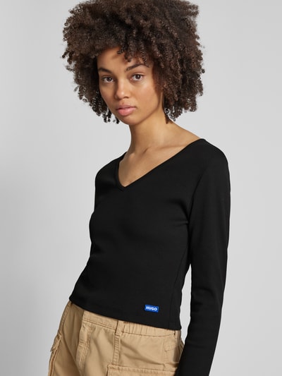 Hugo Blue Cropped Longsleeve Modell 'Darimina' Black 3