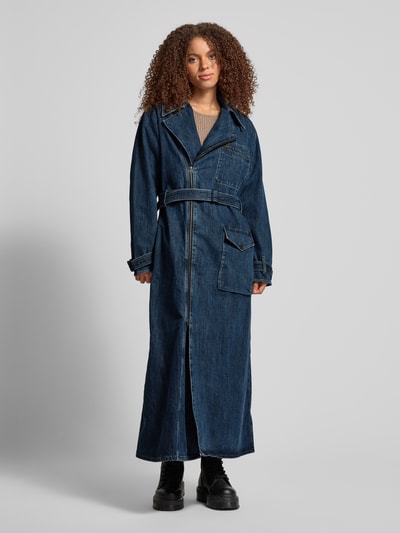 G-Star Raw Trenchcoat in Denim-Optik mit Gürtel Marine 4