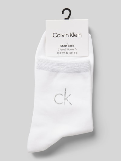 CK Calvin Klein Skarpety z nadrukiem z logo w zestawie 2 szt. Biały 3