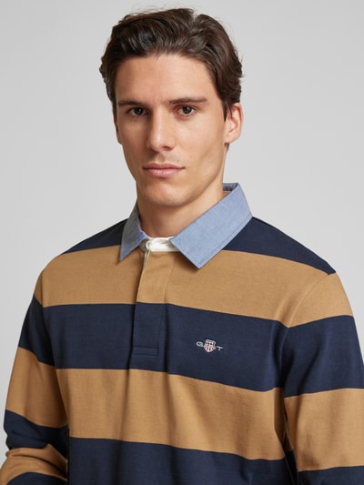 Gant Sweatshirt met kentkraag Kaki - 3