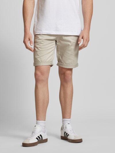 Tom Tailor Denim Slim Fit Chino-Shorts in unifarbenem Design Hellgrau 4