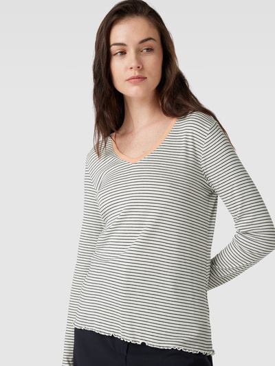 Tom Tailor Longsleeve mit Streifenmuster Offwhite 3