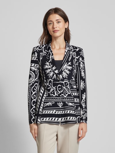 Sportalm Blazer met all-over motief Zwart - 4