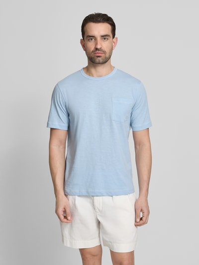 Marc O'Polo Regular Fit T-Shirt aus reiner Baumwolle Hellblau 4