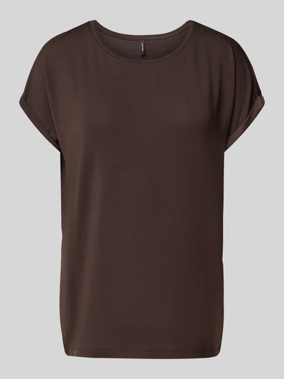 Vero Moda Regular fit T-shirt van lyocell-mix, model 'AVA' Chocoladebruin - 2