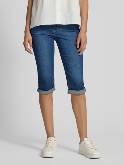 Angels Capri-jeans van denim met omslag, model 'Capri' Donkerblauw - 4