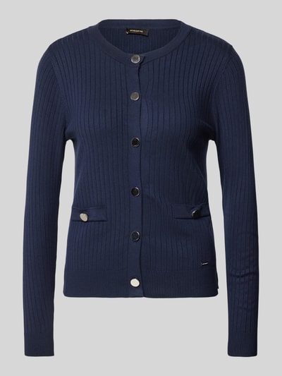 More & More Cardigan mit Ripp-Optik Marine 2