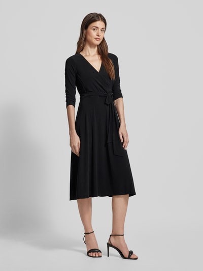 Lauren Ralph Lauren Kleid mit V-Ausschnitt Modell 'CARLYNA' Black 1