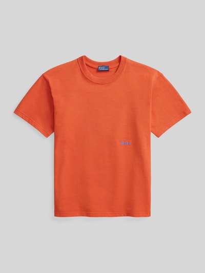 Produktfoto, Regular Fit T-Shirt aus reiner Baumwolle von Polo Ralph Lauren in Orange, unifarben, Rundhals, kurzarm, kleiner Label-Schriftzug