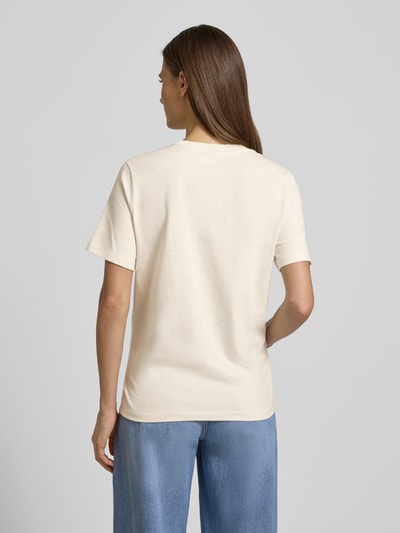 Scotch & Soda T-shirt met labelprint en ronde hals Beige - 5