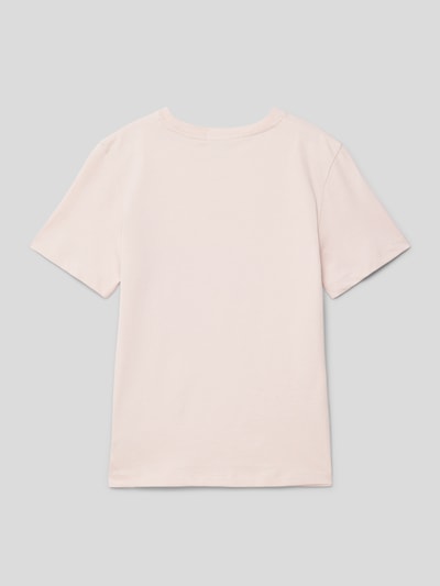 Calvin Klein Jeans T-shirt met labelprint, model 'GRADIENT' Oudroze - 3