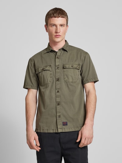 Superdry Regular Fit Freizeithemd mit 1/2-Arm Modell 'Military' Khaki 4