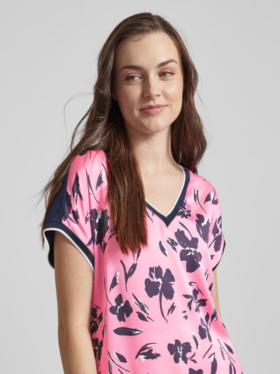 comma Casual Identity Blusenshirt mit floralem Print Pink 3