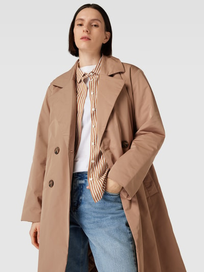 Vero Moda Trenchcoat met strikceintuur, model 'PENCE' Camel - 3