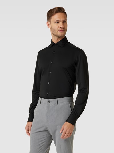 XACUS Regular Fit Businesshemd mit Stretch-Anteil Black 4