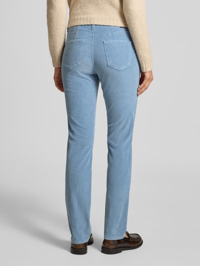 Brax Spodnie sztruksowe o kroju slim fit z mieszanki bawełny model ‘Mary’ Błękitny 5