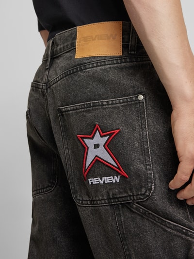 REVIEW Jeansy o kroju baggy fit z pętlą na młotek Czarny 3