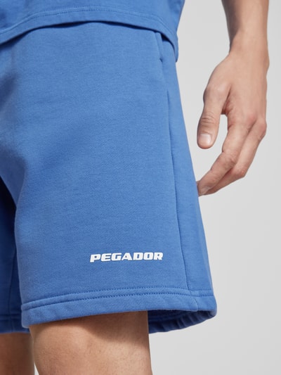 Pegador Regular Fit Sweatshorts mit Label-Print Blau 3