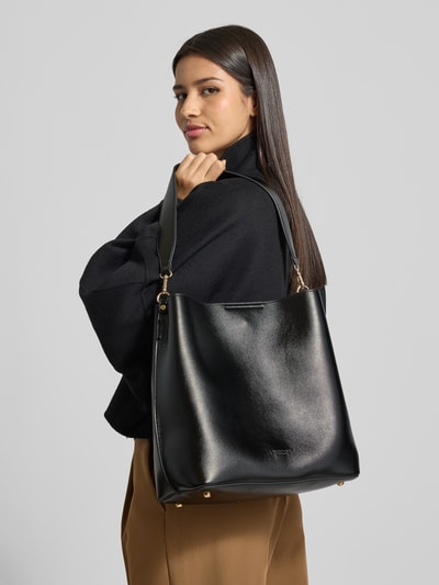 Seidenfelt Handtasche mit Schulterriemen Modell 'ALUNDA HOBO' Black 1