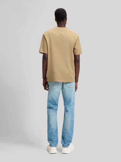HUGO Regular Fit T-Shirt aus reiner Baumwolle Modell 'DAPOLINO' Beige 5