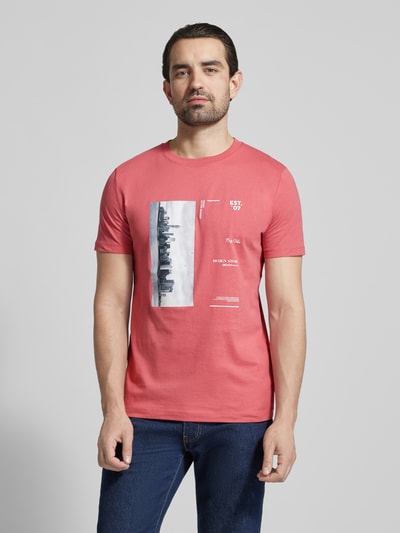 Tom Tailor Denim T-shirt o kroju regular fit z czystej bawełny Jasnoczerwony 4