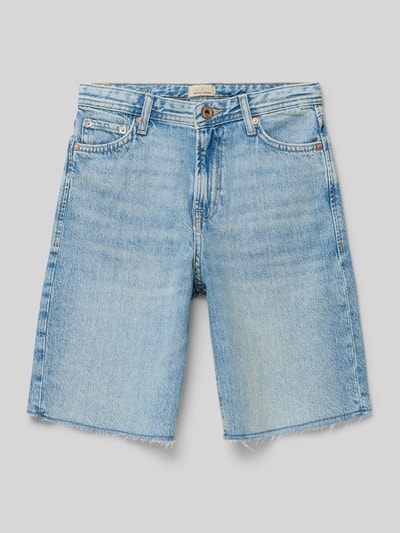 Produktfoto, korte jeans van puur katoen, regular fit, steekzakken, franjes, bandwijdte maat 140: 35 cm, binnenbeenlengte 22 cm, Jeansshorts met Fransen model 'ALEX' van Jack & Jones, voor kinderen