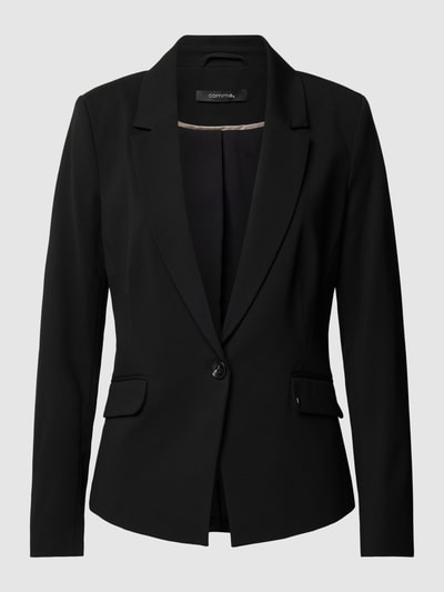 comma Shaped Fit Blazer aus Viskose-Mix Black 2