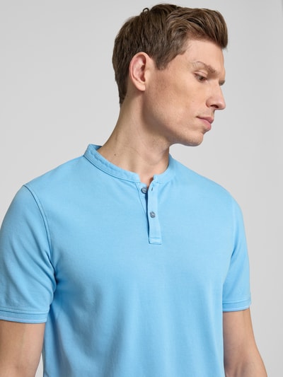 Cinque Slim Fit Poloshirt mit Rundhalsausschnitt Modell 'LANO' Bleu 3