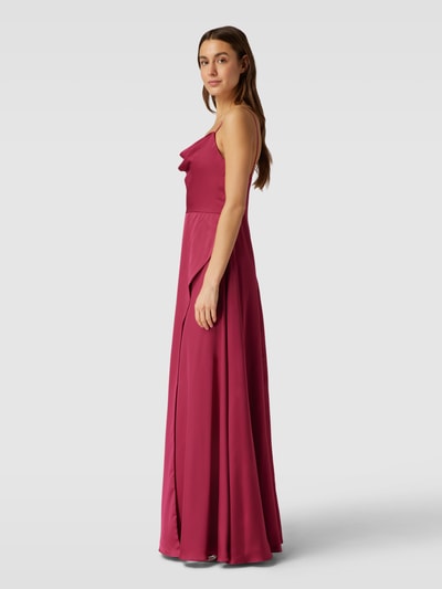 Luxuar Abendkleid in Wickel-Optik Kirsche 4