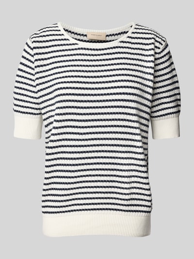 FREE/QUENT Gebreid shirt met ronde hals, model 'Dodo' Offwhite - 2