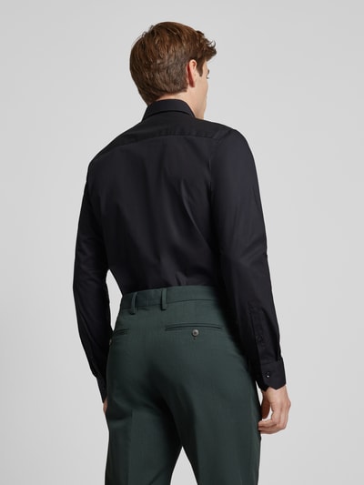 s.Oliver BLACK LABEL Slim fit zakelijk overhemd met stretch Zwart - 5