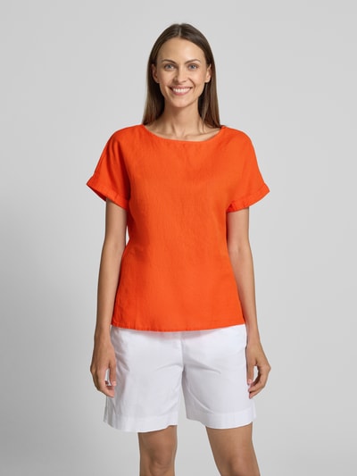 Christian Berg Woman Blouseshirt met ronde hals Donkeroranje - 4